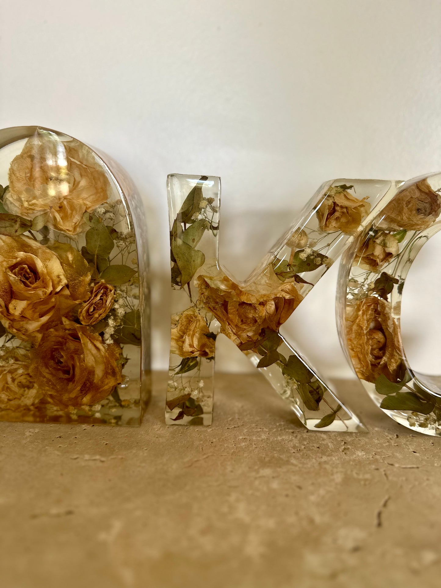 Large Letter Flower Preservations