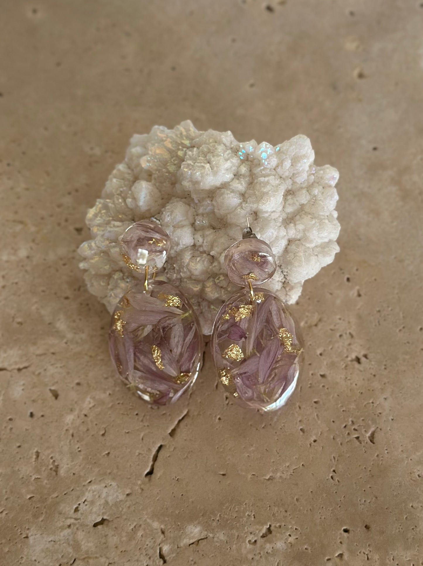 Resin Earring Flower Preservation