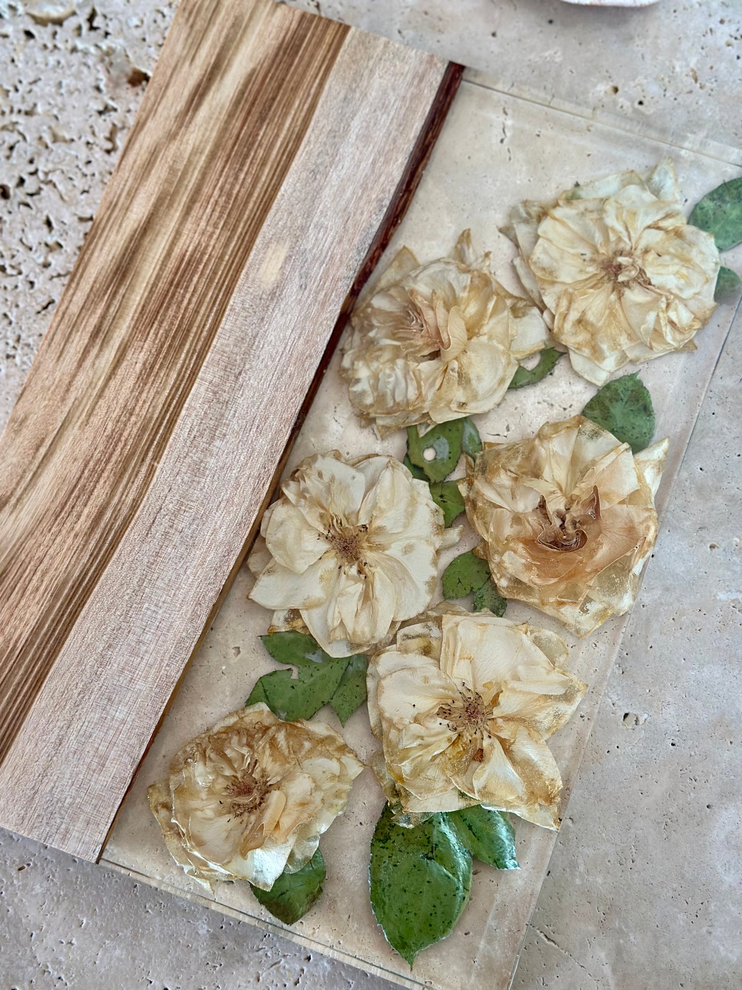 Live Edge Serving Board Flower Preservation