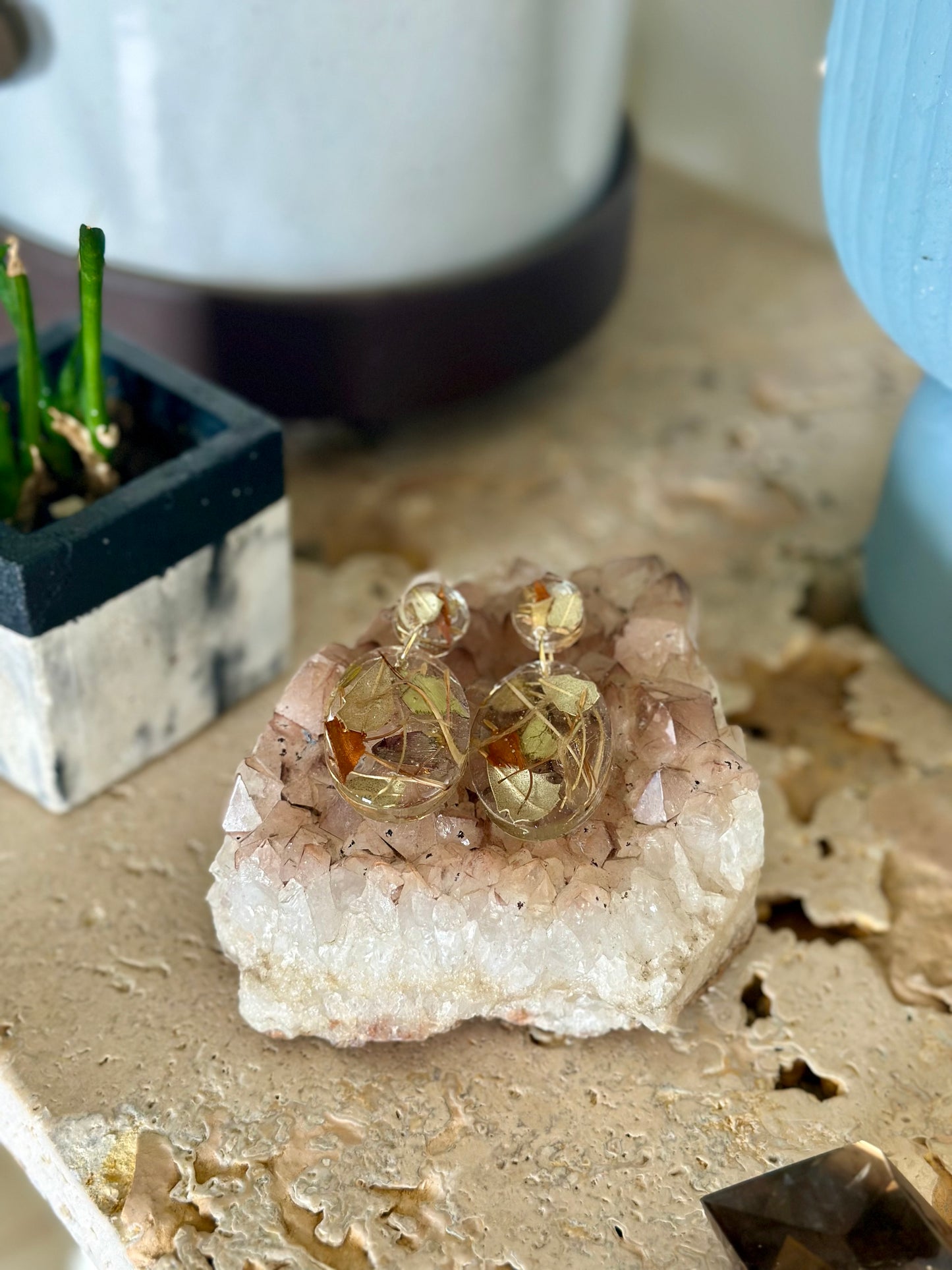 Resin Earring Flower Preservation