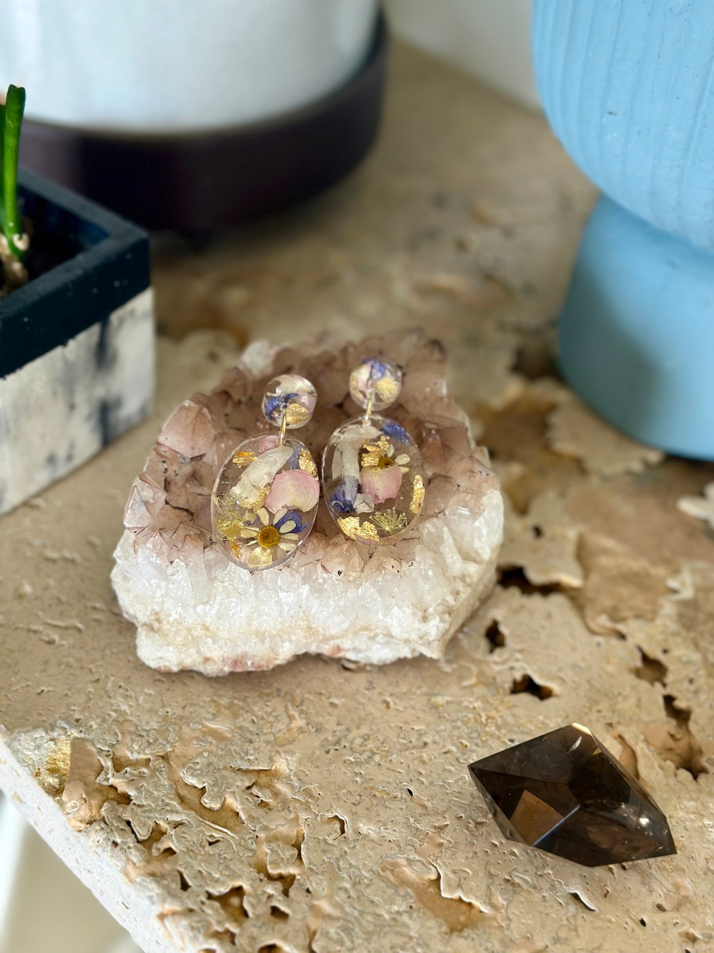 Resin Earring Flower Preservation