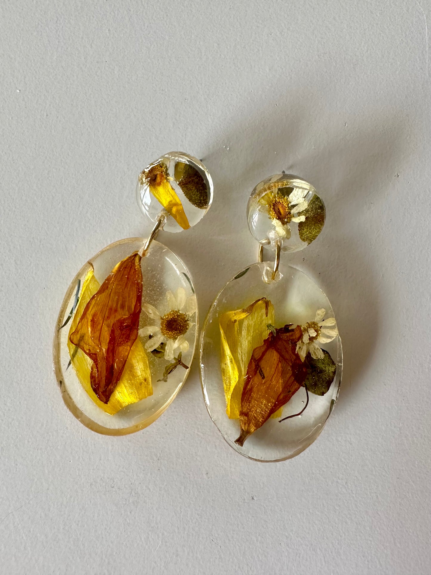 Resin Earring Flower Preservation