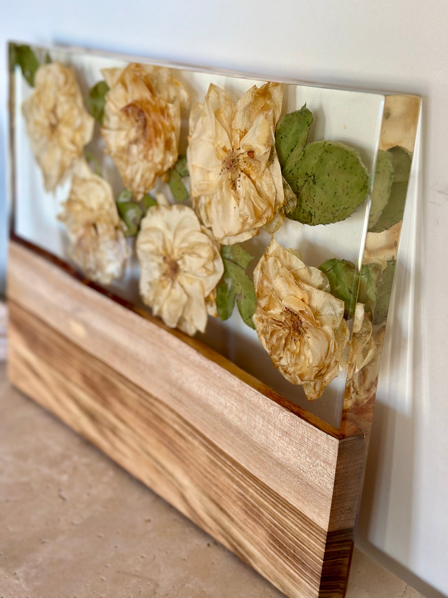 Live Edge Serving Board Flower Preservation