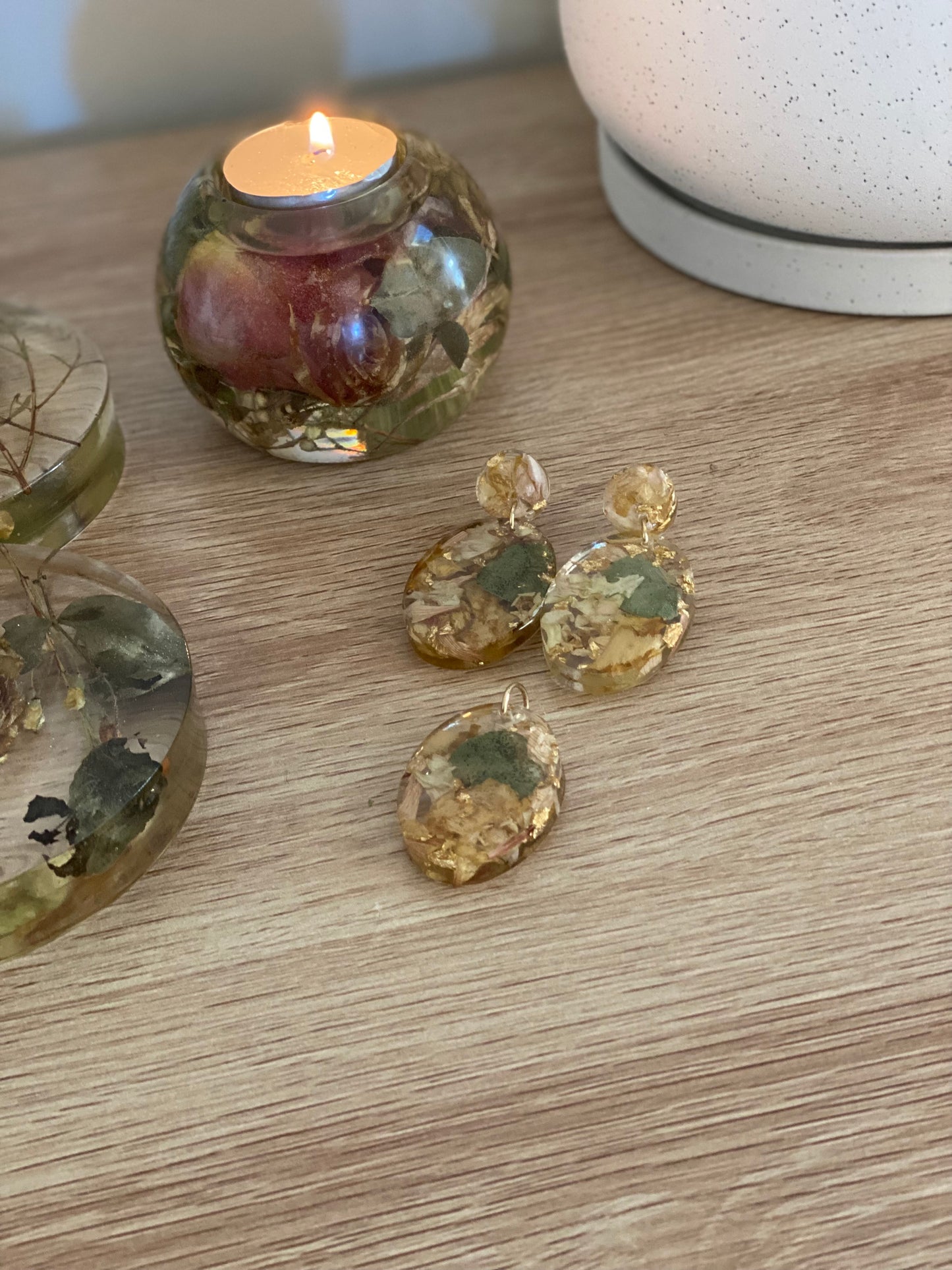 Resin Earring Flower Preservation