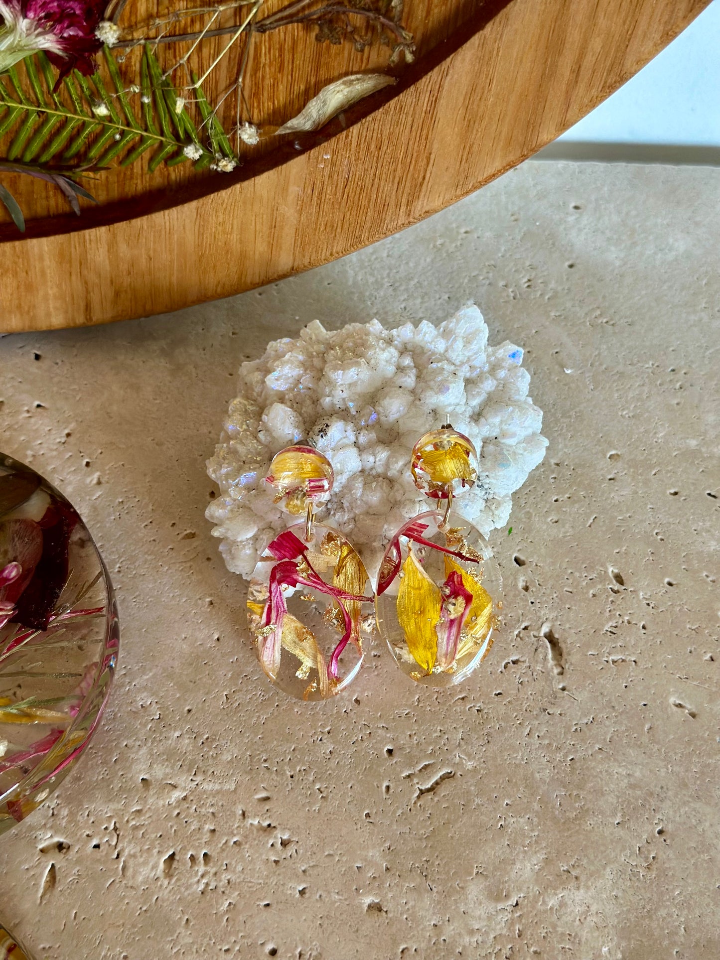 Resin Earring Flower Preservation