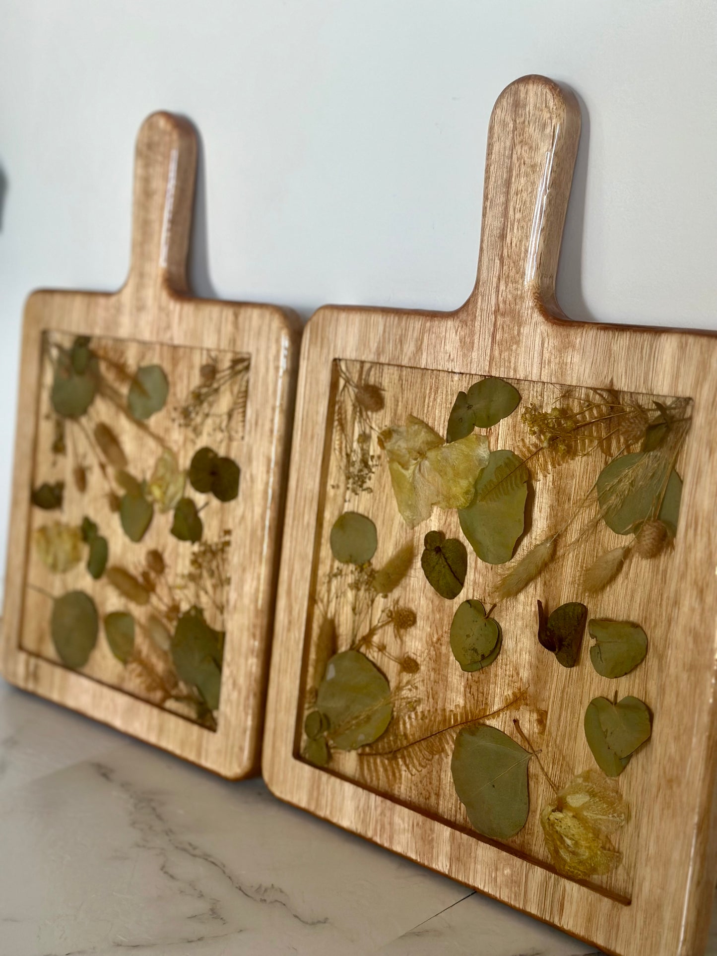 Paddle Resin Serving Board Flower Preservation