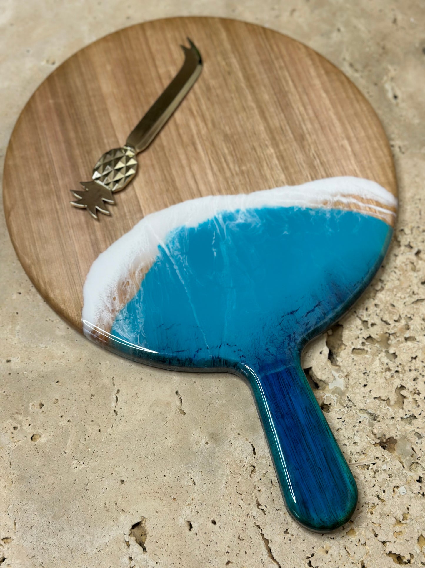 Round Paddle Resin Serving Board