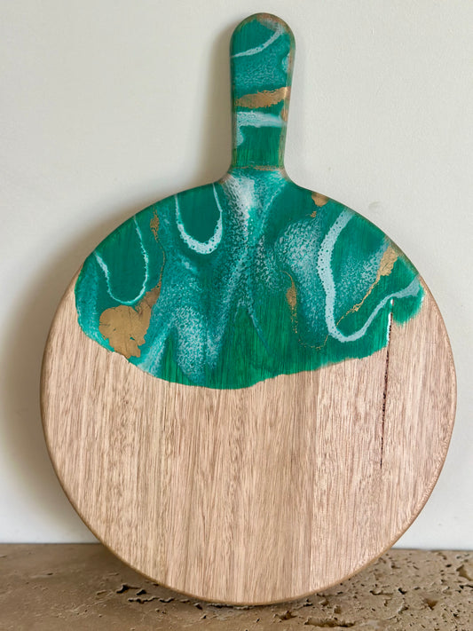 Round Paddle Resin Serving Board