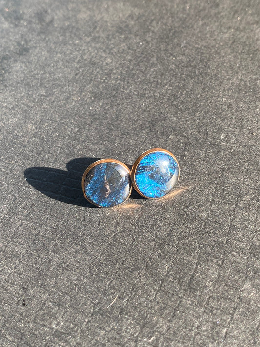 Rose Gold Resin Stud Earrings (270)