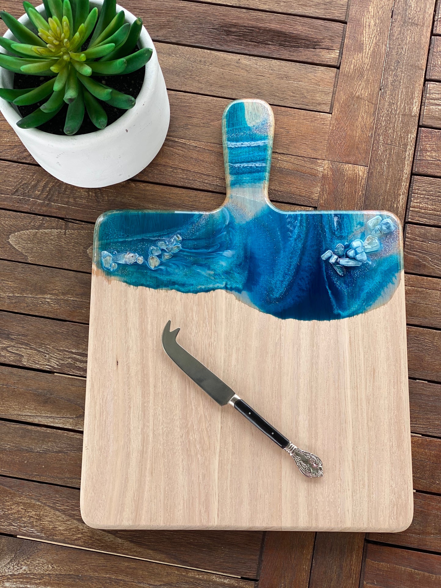 Square Paddle Resin Serving Board - PRE ORDER