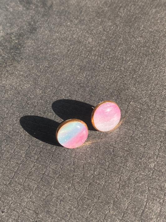 Rose Gold Resin Stud Earrings (274)