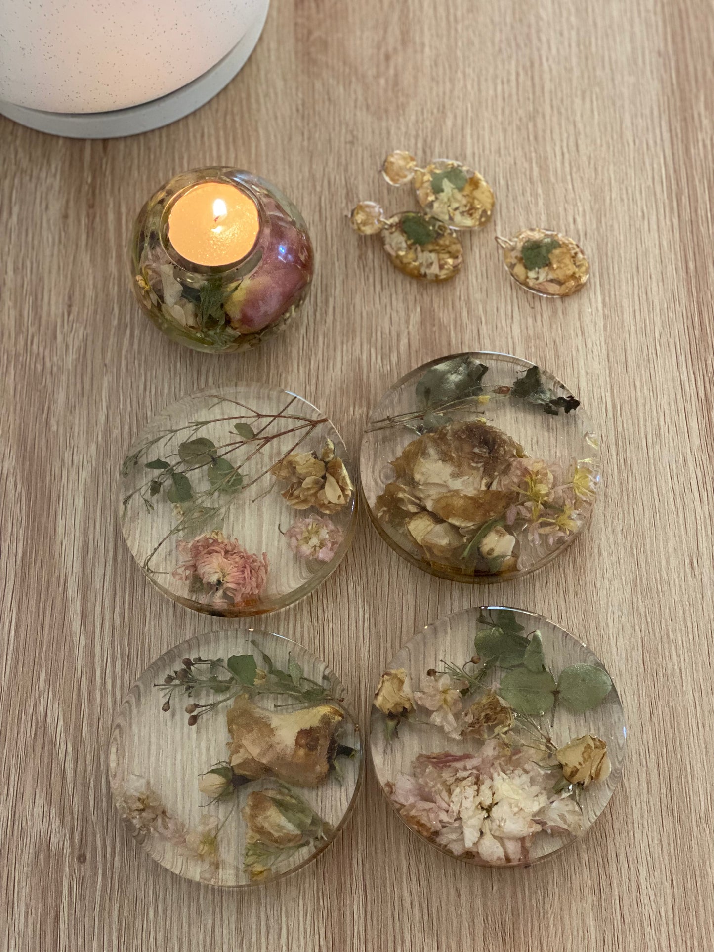 Candle Holder Flower Preservation